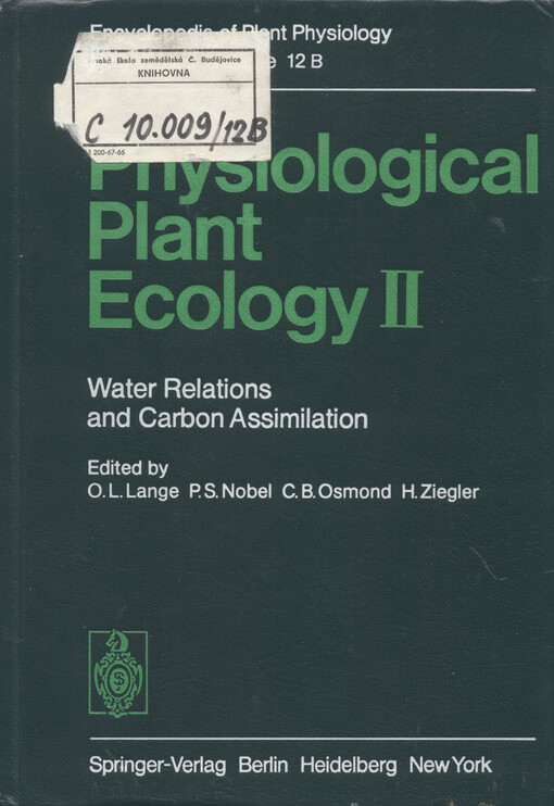 Physiological plant ecology,II,
