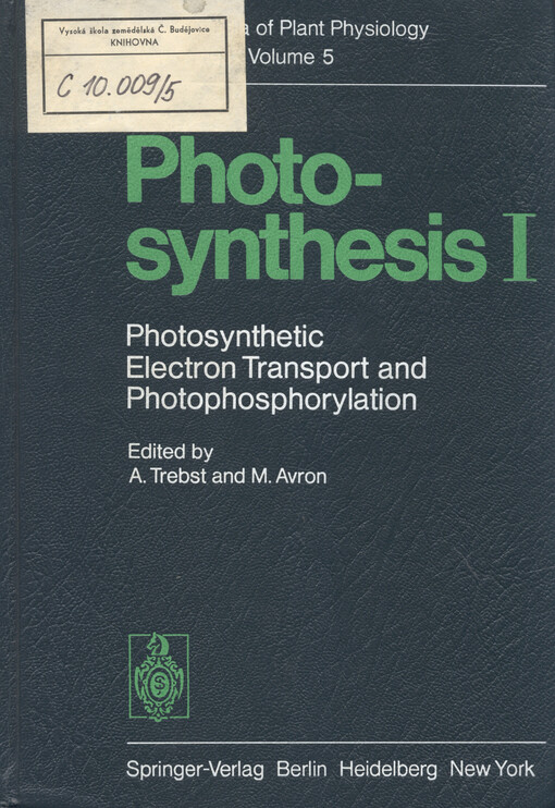 Photosynthesis I. Photosynthetic electron transport and phosphorylation