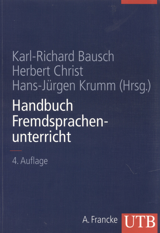 Handbuch Fremdsprachenunterricht