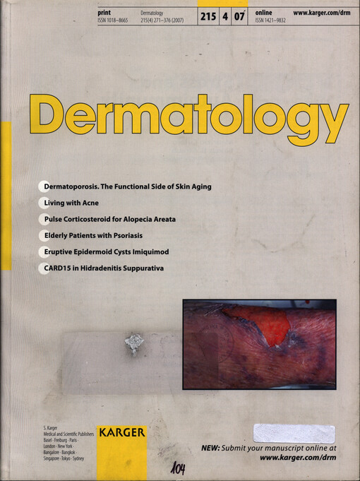 Dermatology :international journal for clinical and investigative dermatology