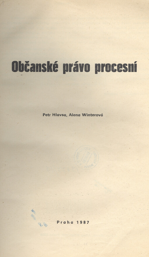 Občanské právo procesní :skripta pro posl. právnické fak.