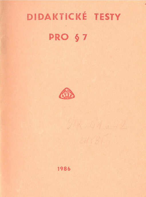 Didaktické testy pro & 7