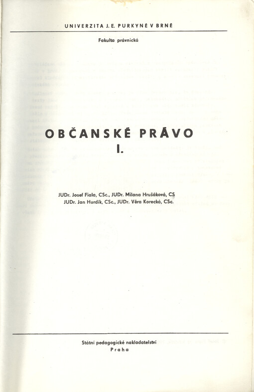 Občanské právo.[Díl] 1