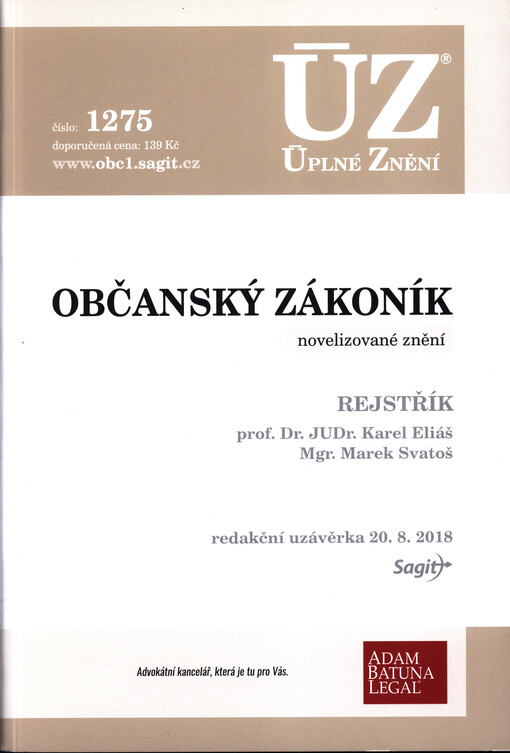 ÚZ č. 1275 Občanský zákoník