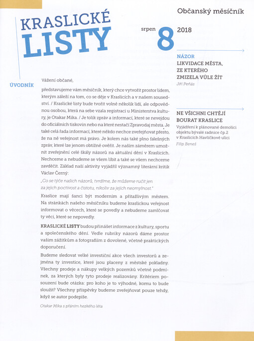 Kraslické listy : občanský měsíčník