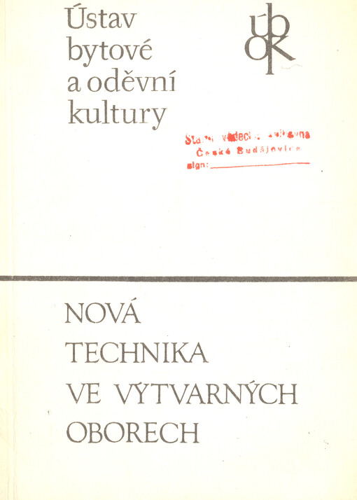 Nová technika ve výtvarných oborech