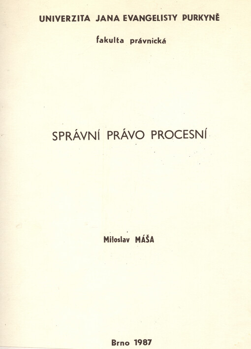 Správní právo procesní