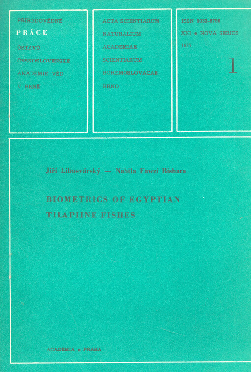 Biometrics of Egyptian Tilapiine Fishes :Methodology and Diagnosis