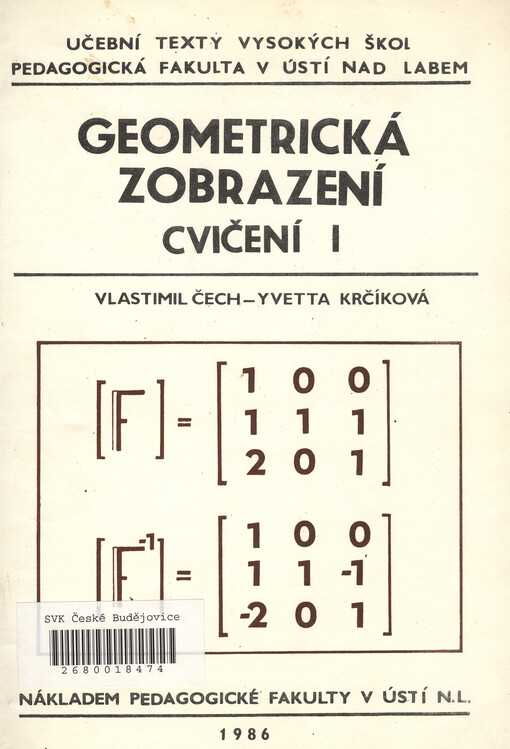 Geometrická zobrazení : cvičení I.