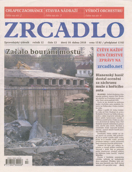 Zrcadlo Blanenska a Boskovicka : týdeník okresu Blansko