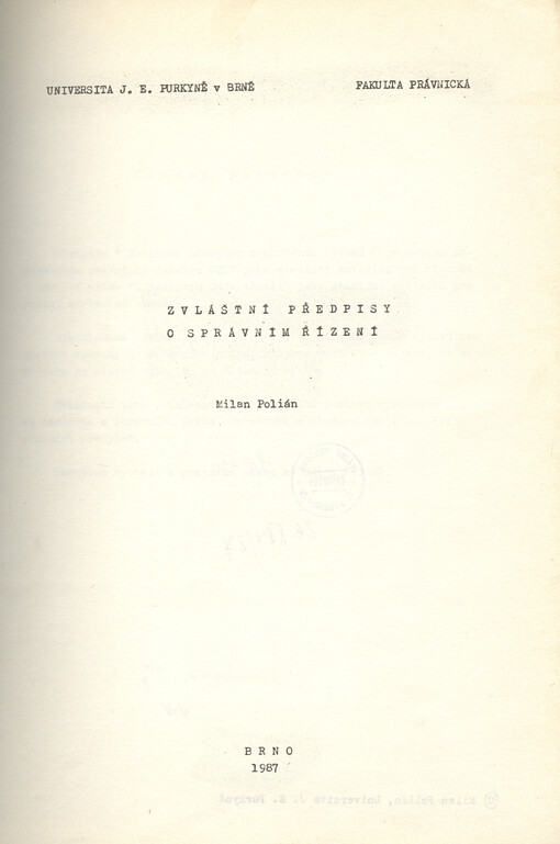 Zvláštní předpisy o správním řízení