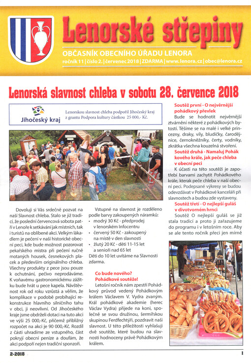 Lenorské střepiny : občasník Obecního úřadu Lenora