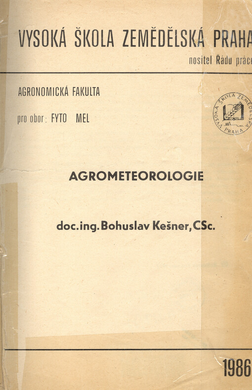 Agrometeorologie