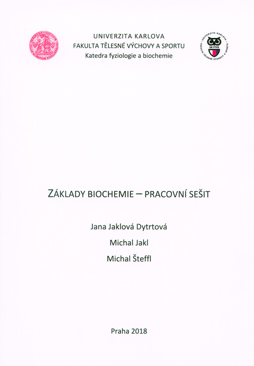 Základy biochemie - pracovní sešit
