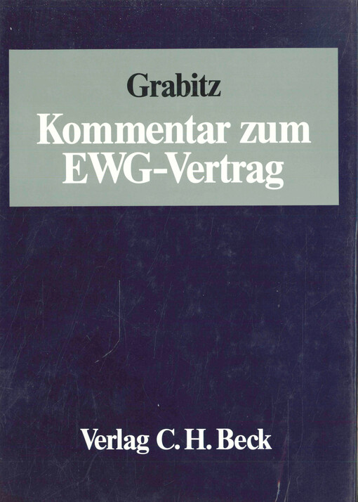 Kommentar zum EWG-Vertrag