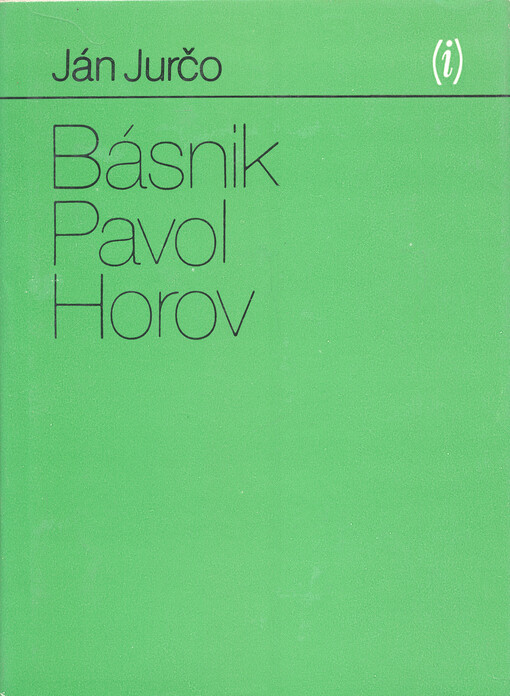 Básnik Pavol Horov