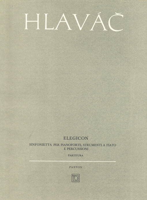 Elegikon symfonieta pro klavír, dechové nástroje a bicí : (1964)