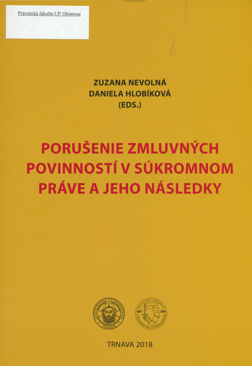 Porušenie zmluvných povinností v súkromnom práve a jeho následky