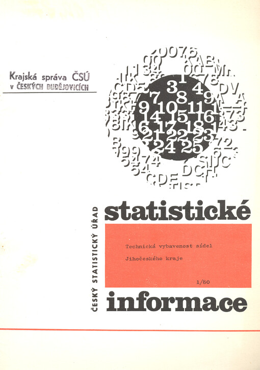 Technická vybavenost sídel Jihočeského kraje 1/80