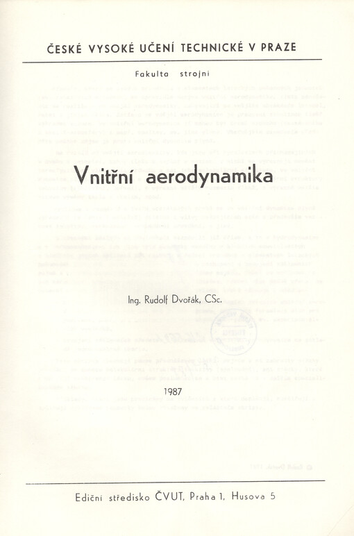 Vnitřní aerodynamika