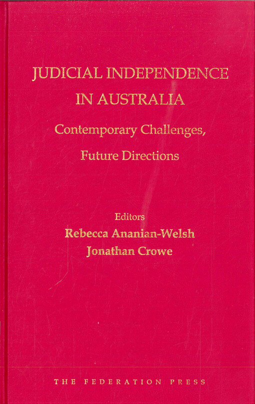 Judicial independence : contemporary challenges, future directions