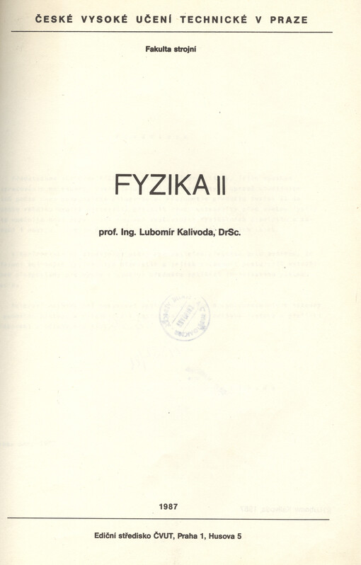 Fyzika II