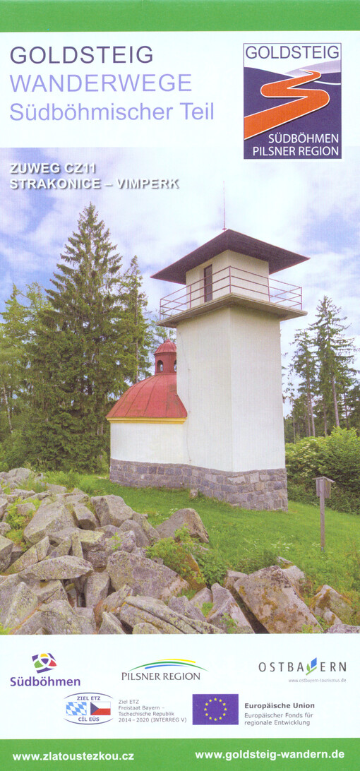 Goldsteig - Wanderwege, Südböhmischer Teil. Zuweg CZ11 Strakonice-Vimperk