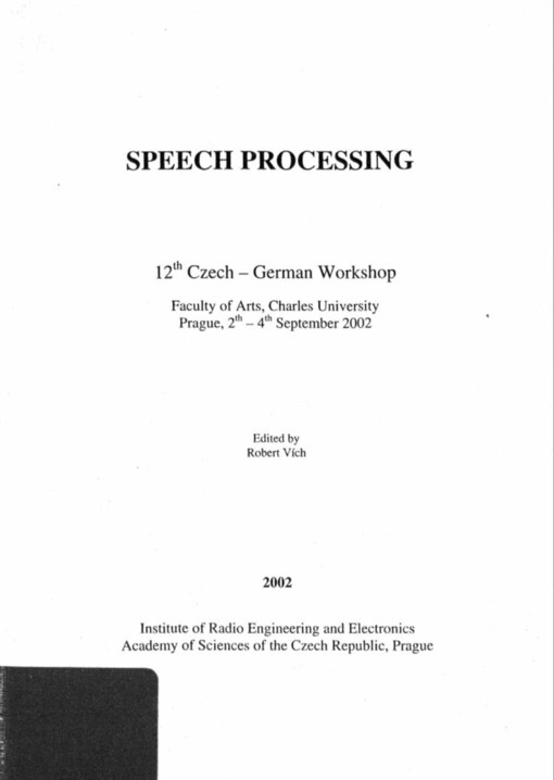 Speech processing