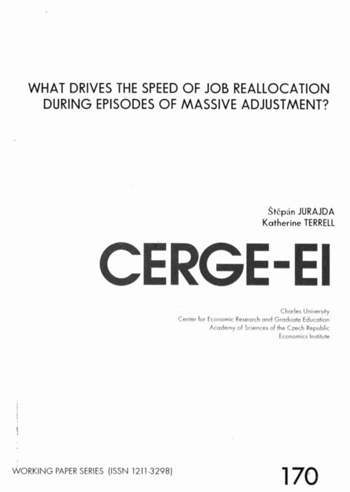 What drives the speed of job reallocation during episodes of massive adjustment?