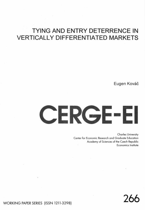 Tying and entry deterrence in vertically differentiated markets
