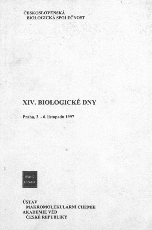 XIV. biologické dny :650 let Univerzity Karlovy 1348-1998.