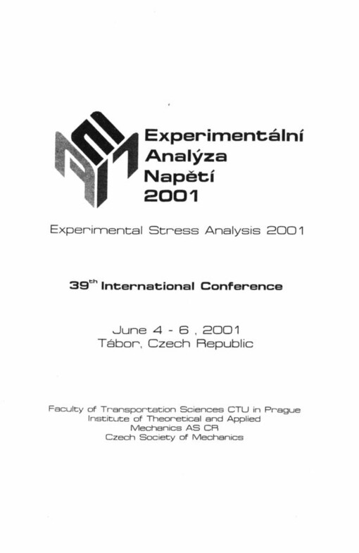 Experimentální analýza napětí 2001