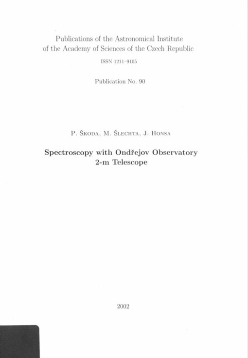Spectroscopy with Ondřejov Observatory 2-m telescope