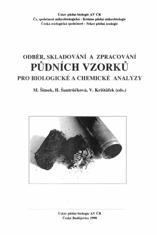 Odběr, skladování a zpracování půdních vzorků pro biologické a chemické analýzy