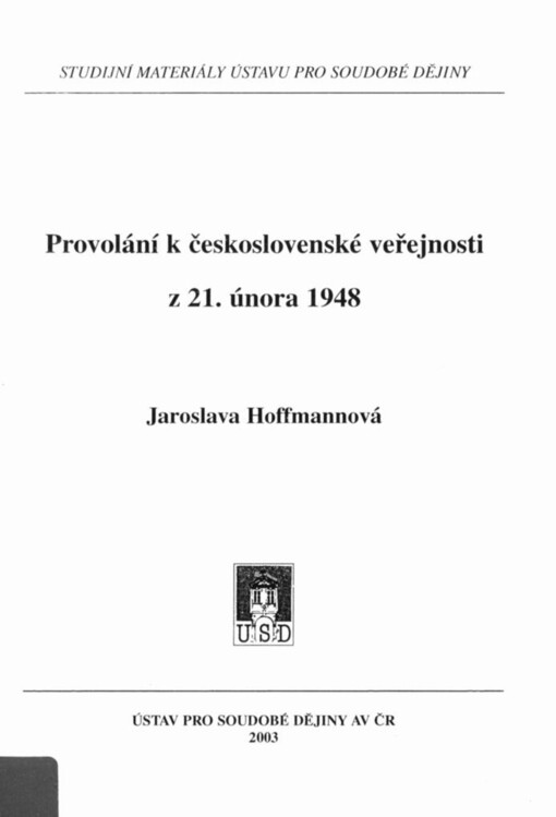 Provolání k československé veřejnosti z 21. února 1948