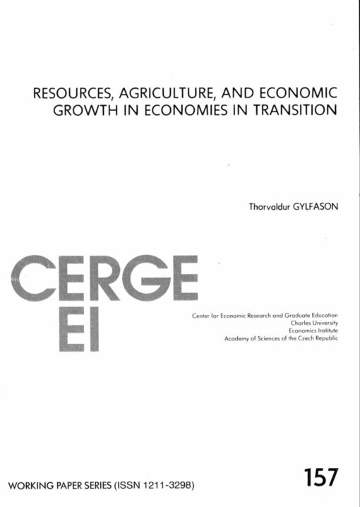 Resources, agriculture, and economic growth in economies in transition