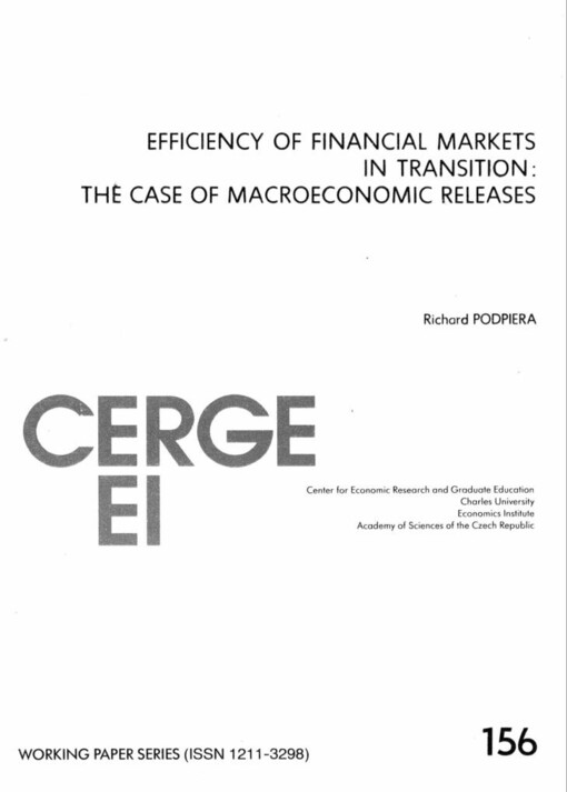 Efficiency of financial markets in transition: the case of macroeconomic releases