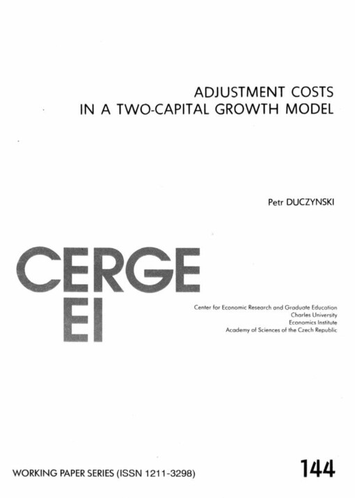 Adjustment costs on a two-capital growth model