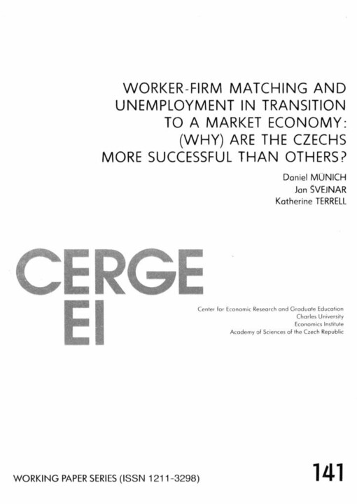 Worker-firm matching and unemployment in transition to a market economy: (why) are the Czechs more successful than others