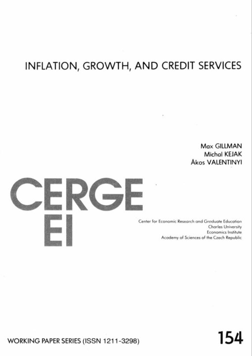 Inflation, growth, and credit services