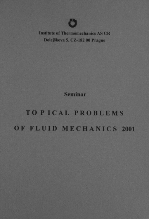 Topical problems of fluid mechanics 2001: proceedings