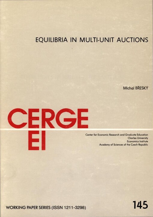 Equilibria in multi-unit auctions