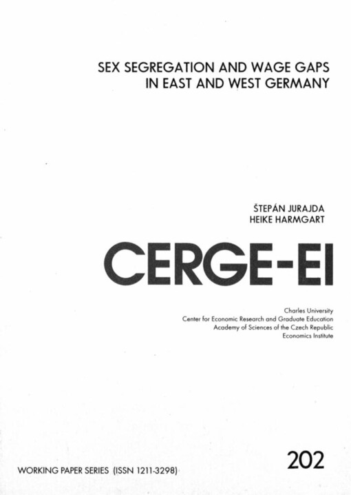 Sex segregation and wage gaps in East and West Germany