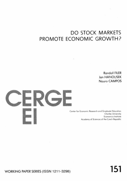 Do stock markets promote economic growth?
