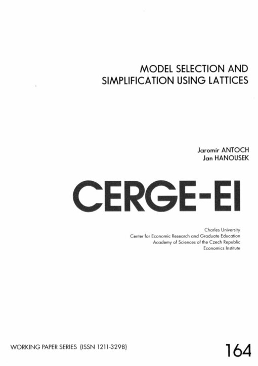 Model selection and simplification using lattices