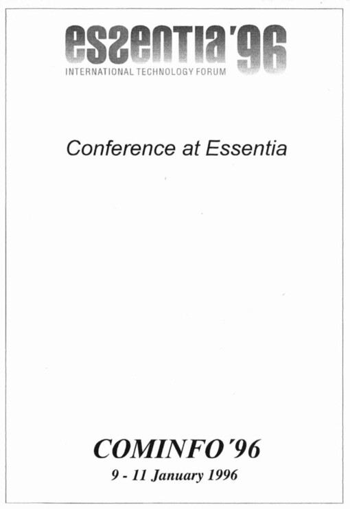 COMINFO'96: International Conference on Communications and Information Technologies : Conference at Essentia