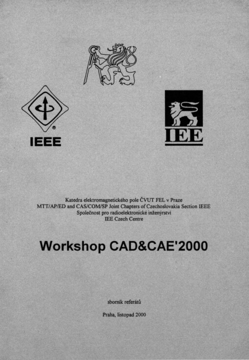 Workshop CAD & CAE '2000 :sborník referátů : Praha, listopad 2000