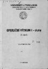 
  Operační výzkum I - úlohy
  