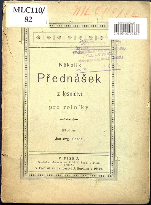 Několik přednášek z lesnictví pro rolníky