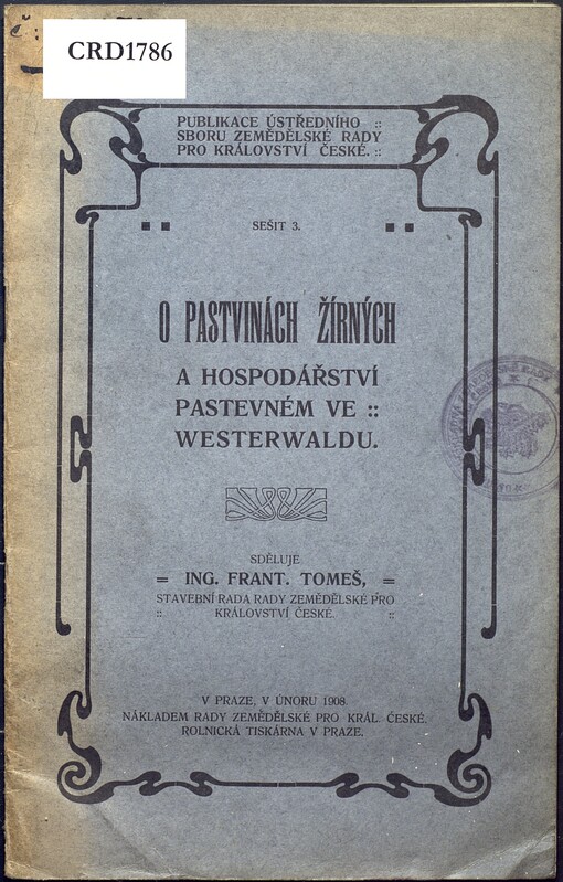 O pastvinách žírných a hospodářství pastevném ve Westerwaldu